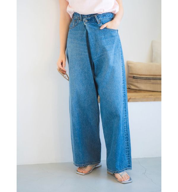 Ungrid「ラップデザインルーズデニム」|デニム|