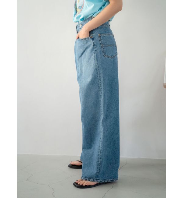 Ungrid「ラップデザインルーズデニム」|デニム|