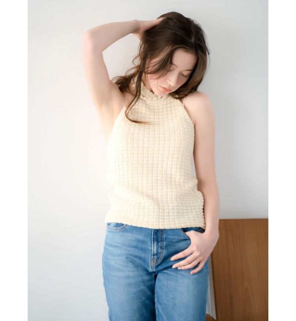 Ungrid「ホルターネックデザインニット」|タンクトップ|