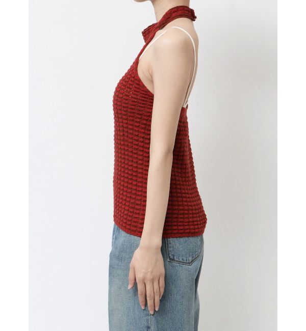 Ungrid「ホルターネックデザインニット」|タンクトップ|