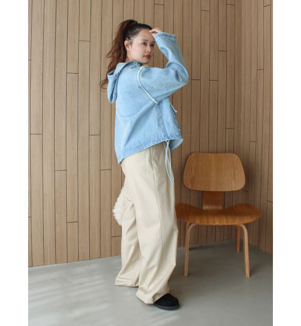 Ungrid「ウエストリメイクタックカーブパンツ」|その他|