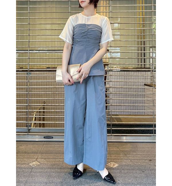 LAGUNAMOON「LADYギャザーペプラムパンツドレス」|ドレス|