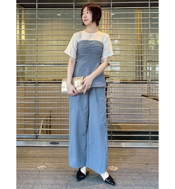 LAGUNAMOON「LADYギャザーペプラムパンツドレス」|ドレス|