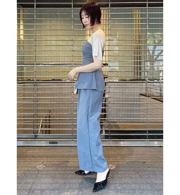 LAGUNAMOON「LADYギャザーペプラムパンツドレス」|ドレス|