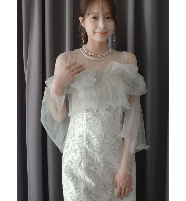 LAGUNAMOON「LADYボリュームチュールジャガードドレス」|ドレス|