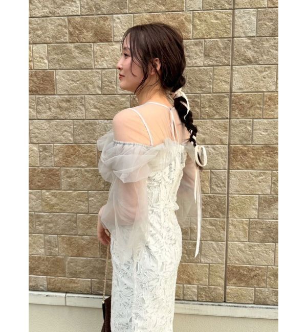 LAGUNAMOON「LADYボリュームチュールジャガードドレス」|ドレス|