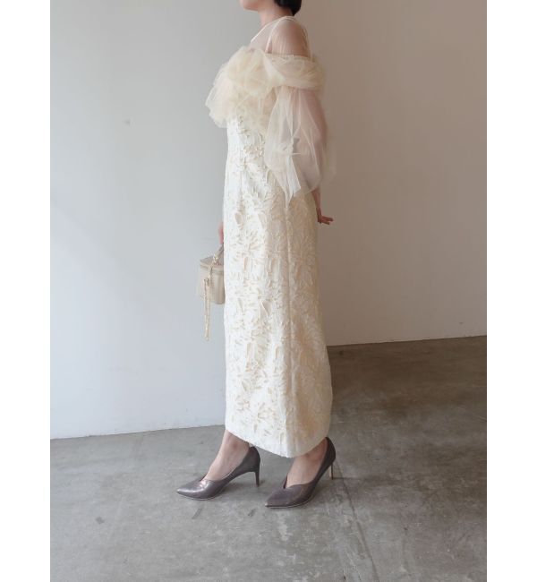 LAGUNAMOON「LADYボリュームチュールジャガードドレス」|ドレス|