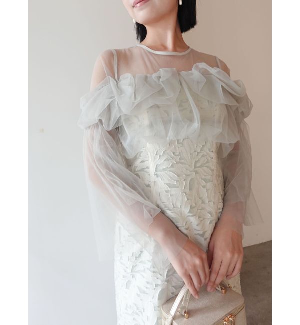 LAGUNAMOON「LADYボリュームチュールジャガードドレス」|ドレス|