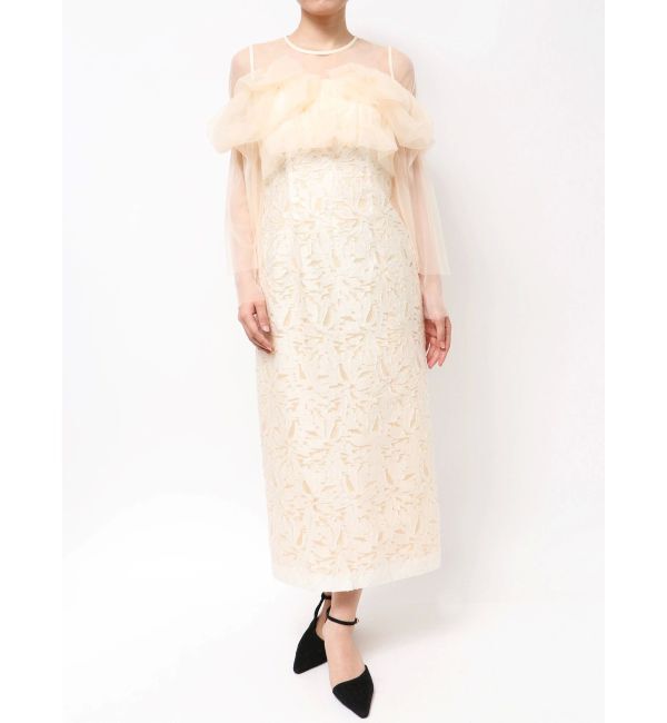 LAGUNAMOON「LADYボリュームチュールジャガードドレス」|ドレス|