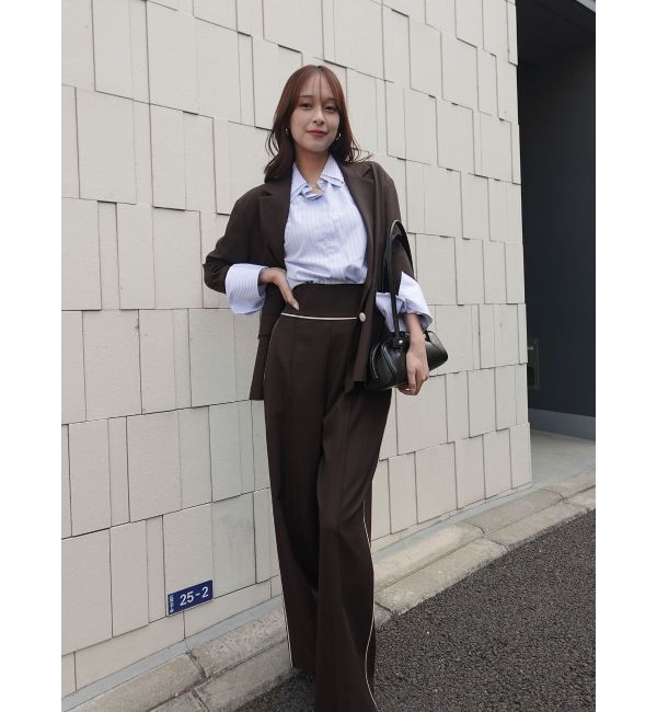 LAGUNAMOON「バイカラーパイピングパンツ」|その他|