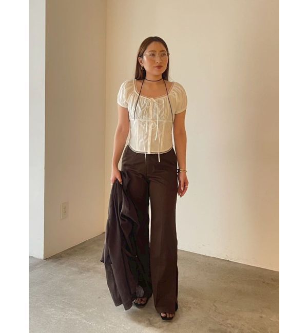 LAGUNAMOON「トリミングレースデザインブラウス」|シャツ・ブラウス|