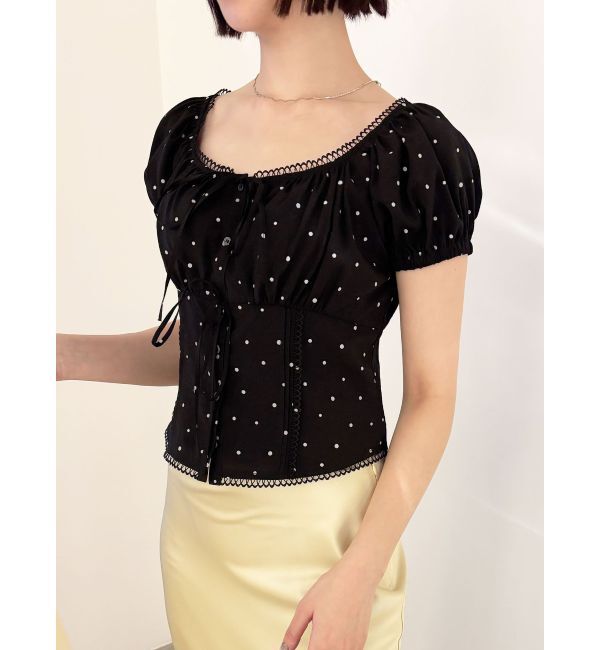 LAGUNAMOON「トリミングレースデザインブラウス」|シャツ・ブラウス|