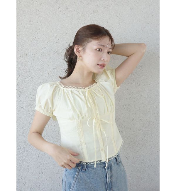 LAGUNAMOON「トリミングレースデザインブラウス」|シャツ・ブラウス|