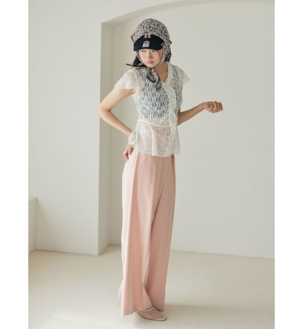 LAGUNAMOON「レースフリルペプラムトップス」|Tシャツ・カットソー|