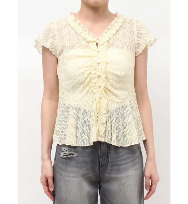 LAGUNAMOON「レースフリルペプラムトップス」|Tシャツ・カットソー|