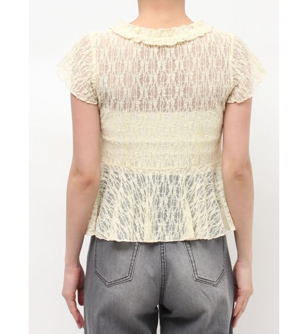 LAGUNAMOON「レースフリルペプラムトップス」|Tシャツ・カットソー|