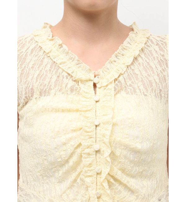 LAGUNAMOON「レースフリルペプラムトップス」|Tシャツ・カットソー|