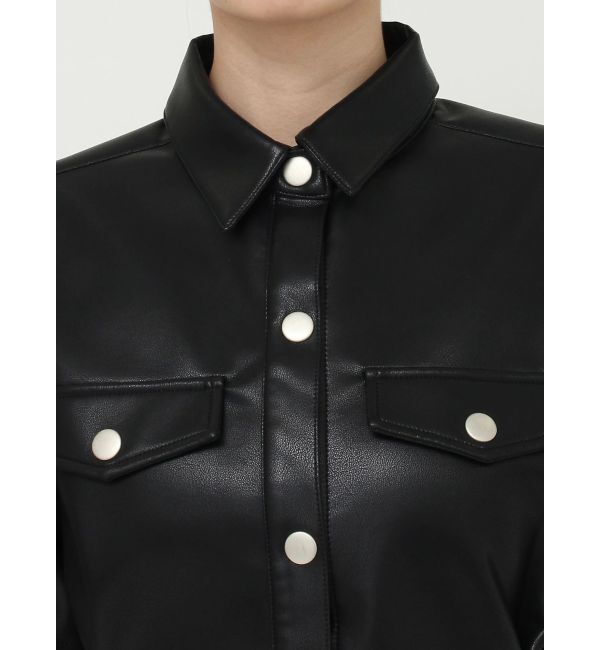 EVRIS「フェイクレザーミニワンピース」|ワンピース|