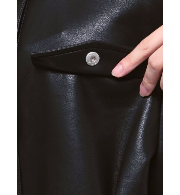 EVRIS「フェイクレザーミニワンピース」|ワンピース|