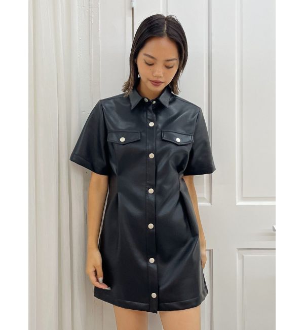 EVRIS「フェイクレザーミニワンピース」|ワンピース|