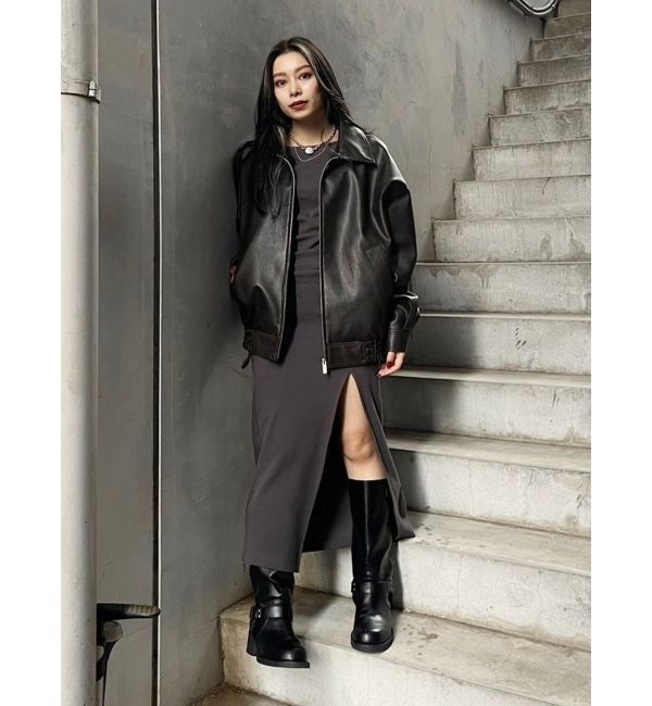 EVRIS「ドロストギャザーロングワンピース」|ワンピース|