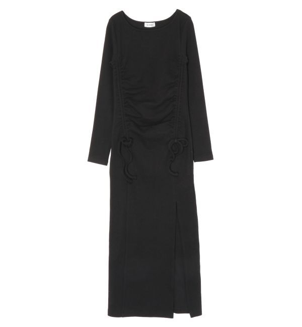 EVRIS「ドロストギャザーロングワンピース」|ワンピース|