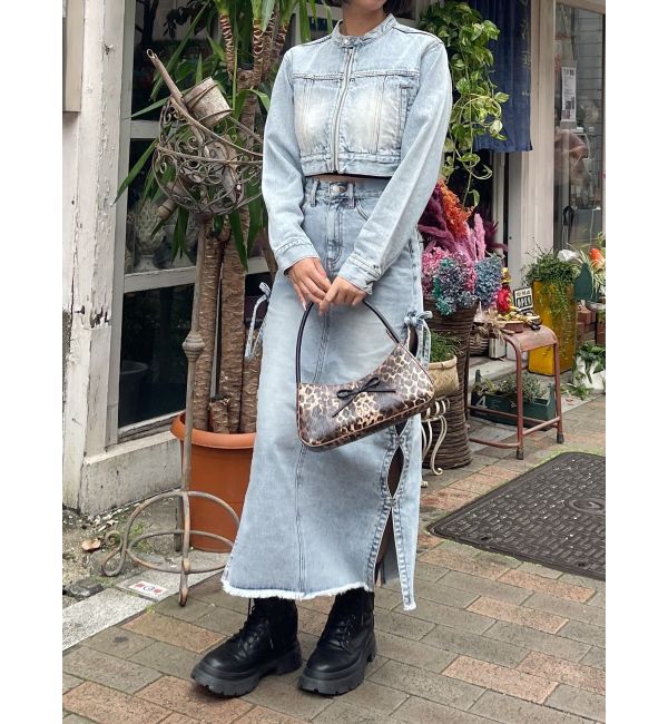 EVRIS「リボンモチーフバイカラーハンドBAG」|ハンドバッグ|