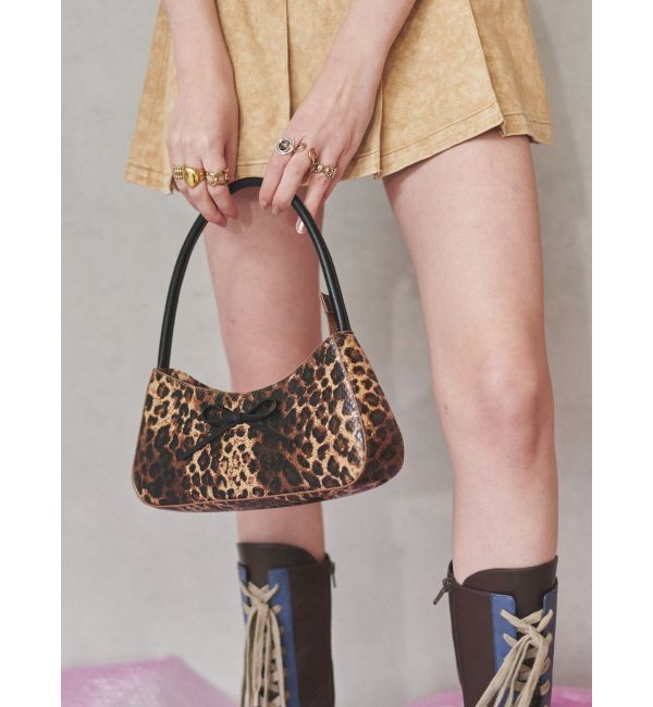 EVRIS「リボンモチーフバイカラーハンドBAG」|ハンドバッグ|