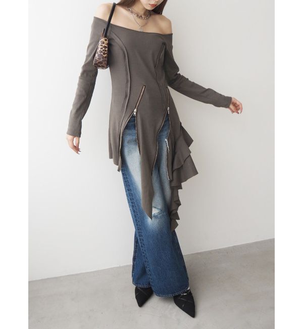 EVRIS「リボンモチーフバイカラーハンドBAG」|ハンドバッグ|