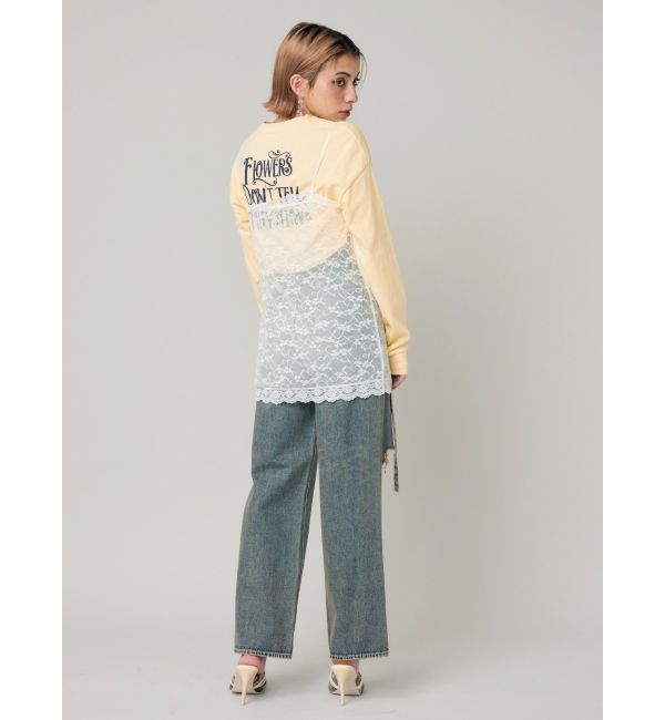 EVRIS「リボンキャミレースチュニック」|キャミソール|