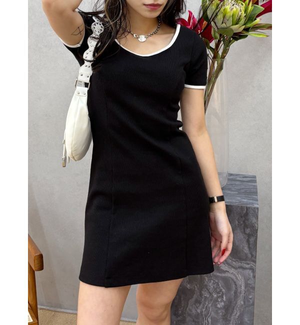 EVRIS「リンガーストラップミニワンピース」|ワンピース|ブラック