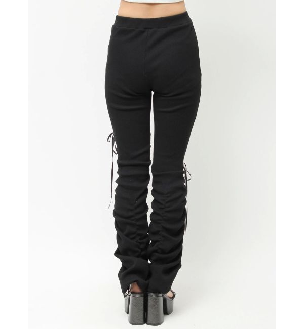 EVRIS「ドロストギャザーリブフレアパンツ」|その他|