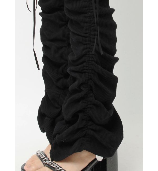 EVRIS「ドロストギャザーリブフレアパンツ」|その他|