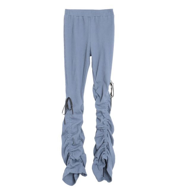 EVRIS「ドロストギャザーリブフレアパンツ」|その他|