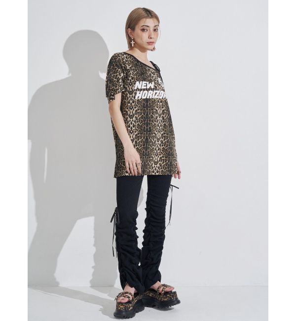 EVRIS「ドロストギャザーリブフレアパンツ」|その他|