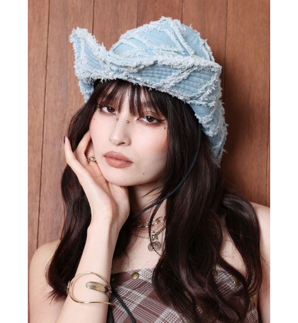 EVRIS「デニムフリンジハット」|ハット|