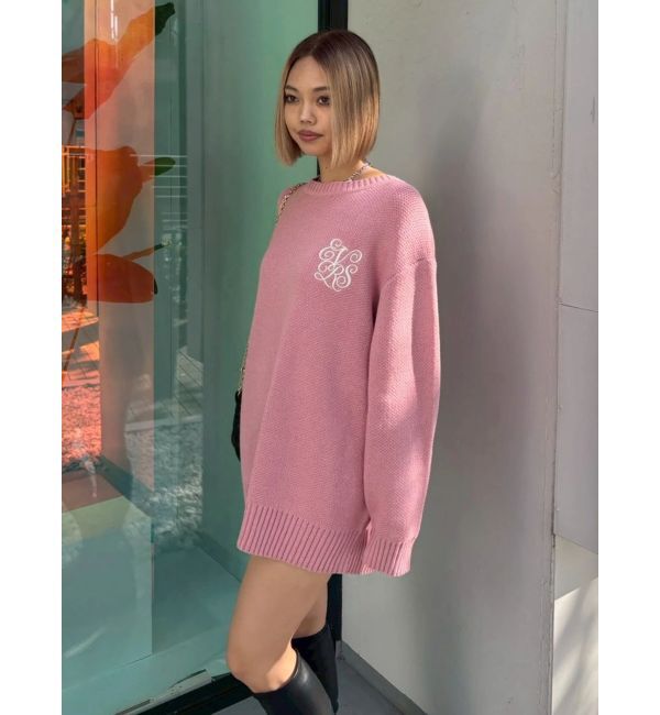 EVRIS「ワンポイントバックオープンニットトップス」|ニット・セーター|