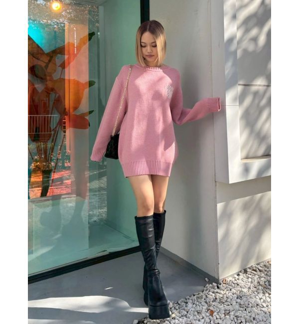 EVRIS「ワンポイントバックオープンニットトップス」|ニット・セーター|