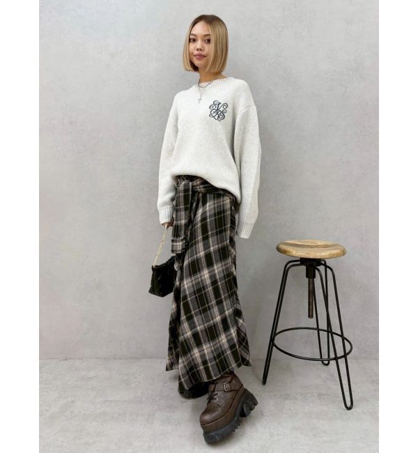 EVRIS「ワンポイントバックオープンニットトップス」|ニット・セーター|