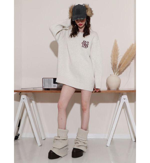 EVRIS「ワンポイントバックオープンニットトップス」|ニット・セーター|