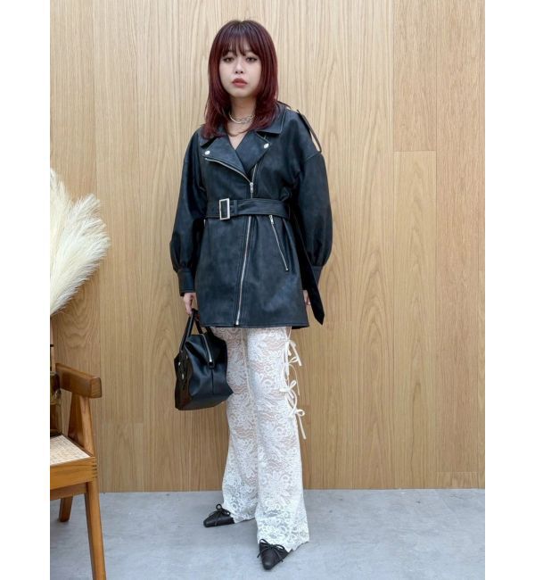 EVRIS「オーバーサイズライダースジャケット」|ライダースジャケット|