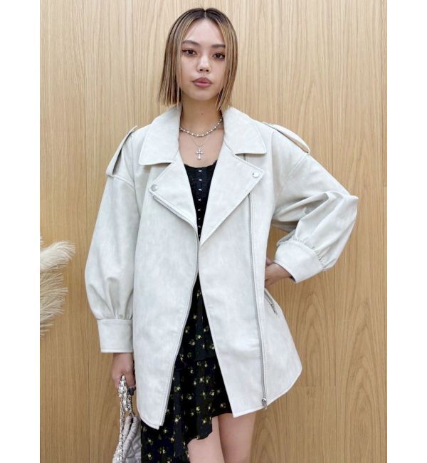 EVRIS「オーバーサイズライダースジャケット」|ライダースジャケット|