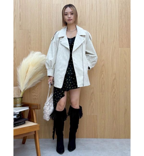 EVRIS「オーバーサイズライダースジャケット」|ライダースジャケット|