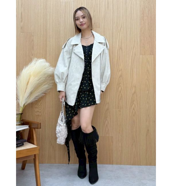 EVRIS「オーバーサイズライダースジャケット」|ライダースジャケット|