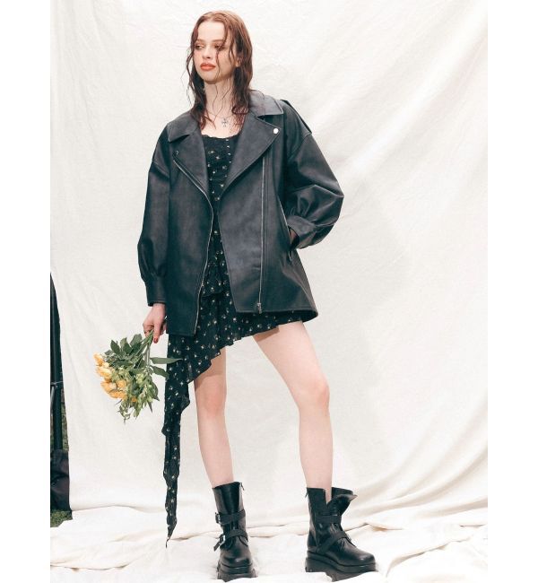 EVRIS「オーバーサイズライダースジャケット」|ライダースジャケット|