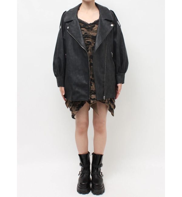 EVRIS「オーバーサイズライダースジャケット」|ライダースジャケット|