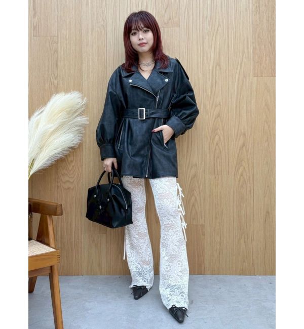 EVRIS「オーバーサイズライダースジャケット」|ライダースジャケット|