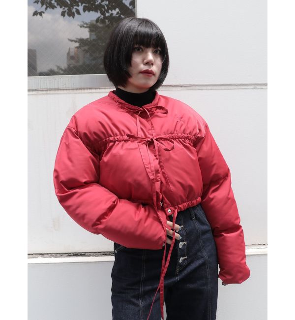 jouetie「フロントリボンショートパッファブルゾン」|ブルゾン・スタジャン|