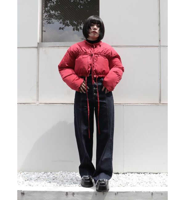 jouetie「フロントリボンショートパッファブルゾン」|ブルゾン・スタジャン|