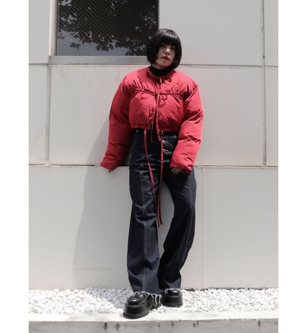 jouetie「フロントリボンショートパッファブルゾン」|ブルゾン・スタジャン|